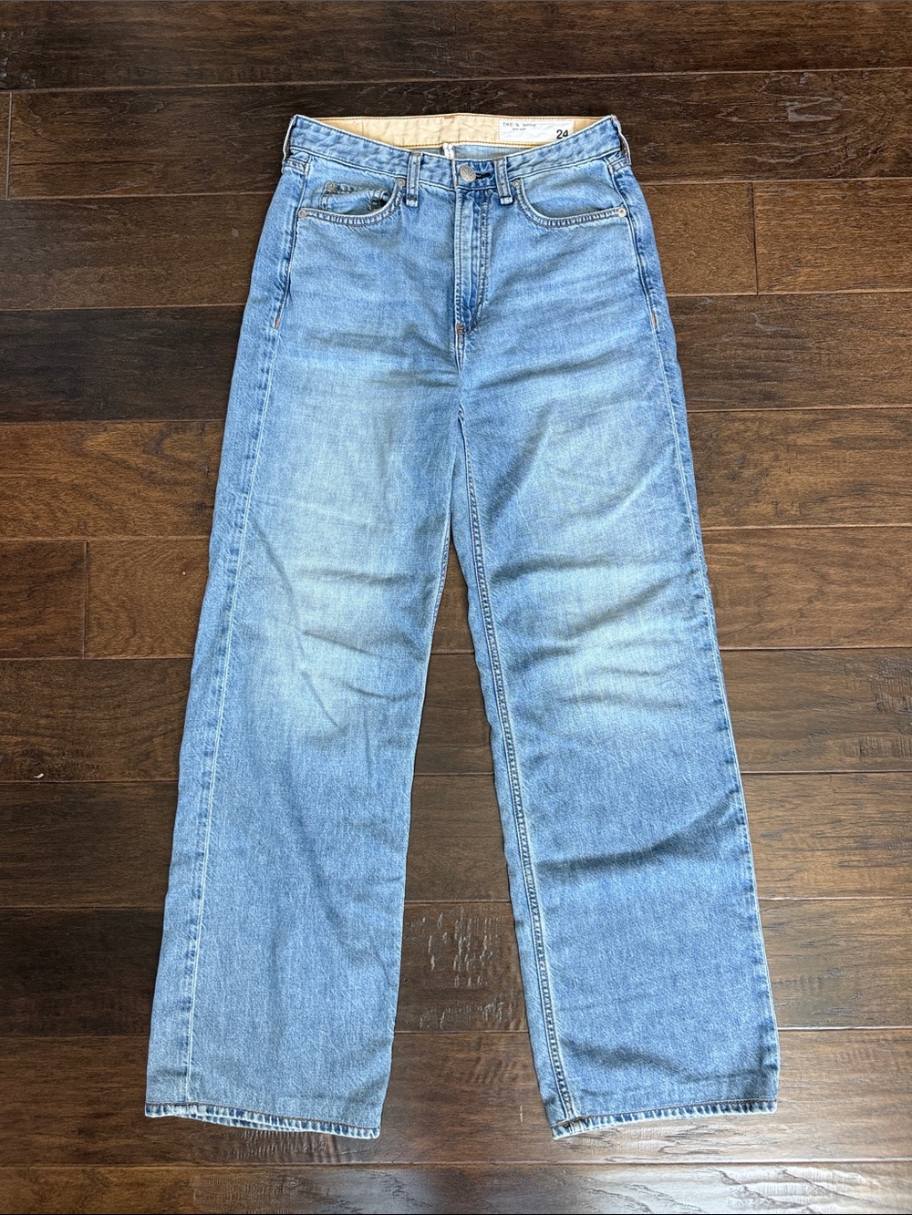 Rag & Bone Logan wide leg mid rise jean size 24 in color Audrey - Picture 2 of 10